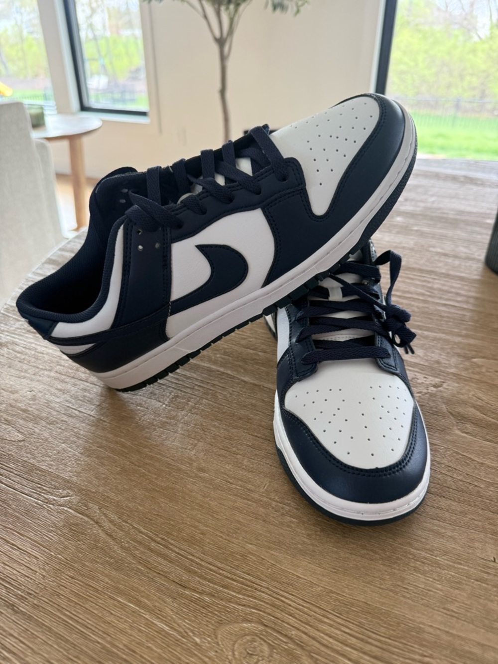 Nike Men's Dunks - White and Navy